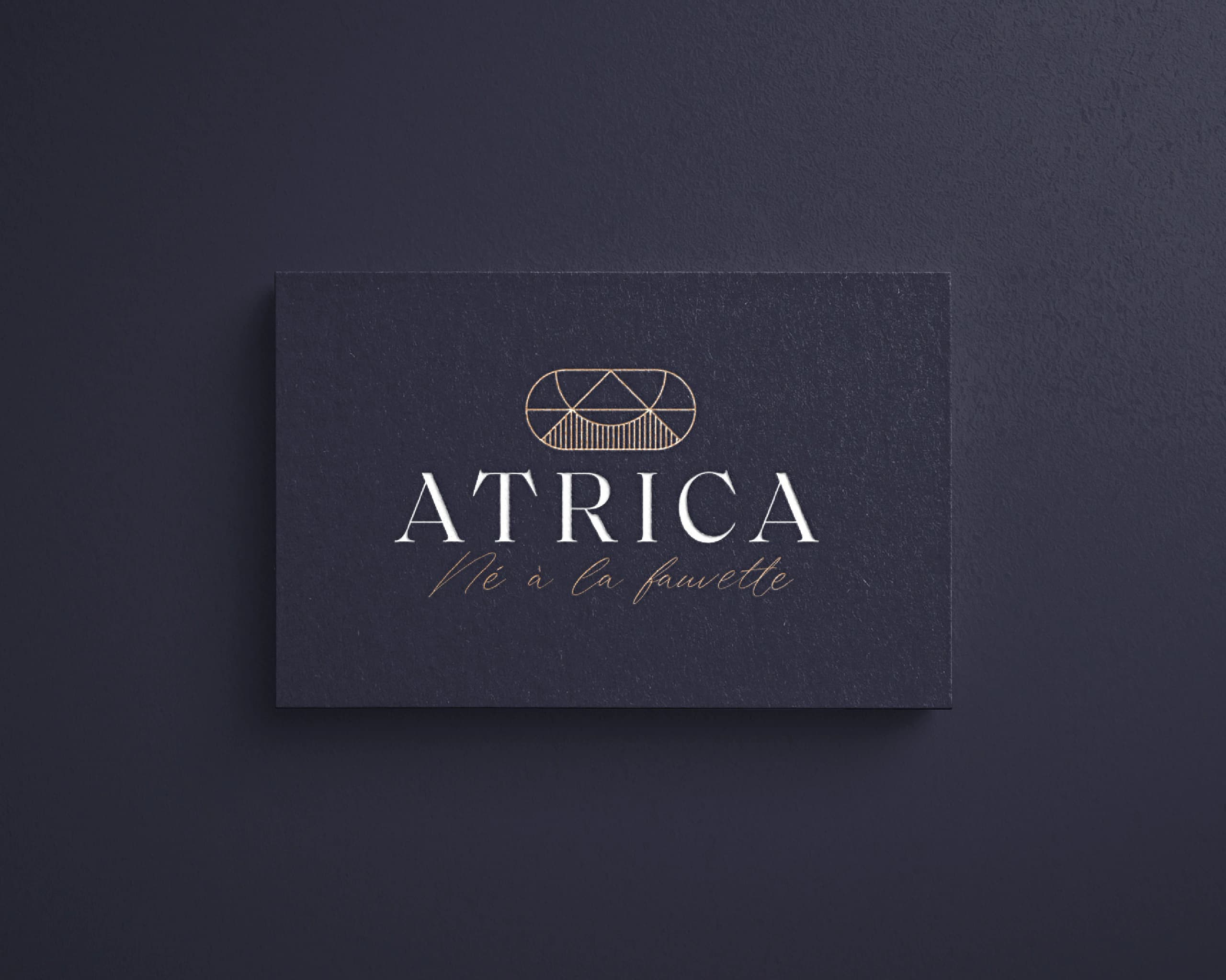 Business card, copper foil