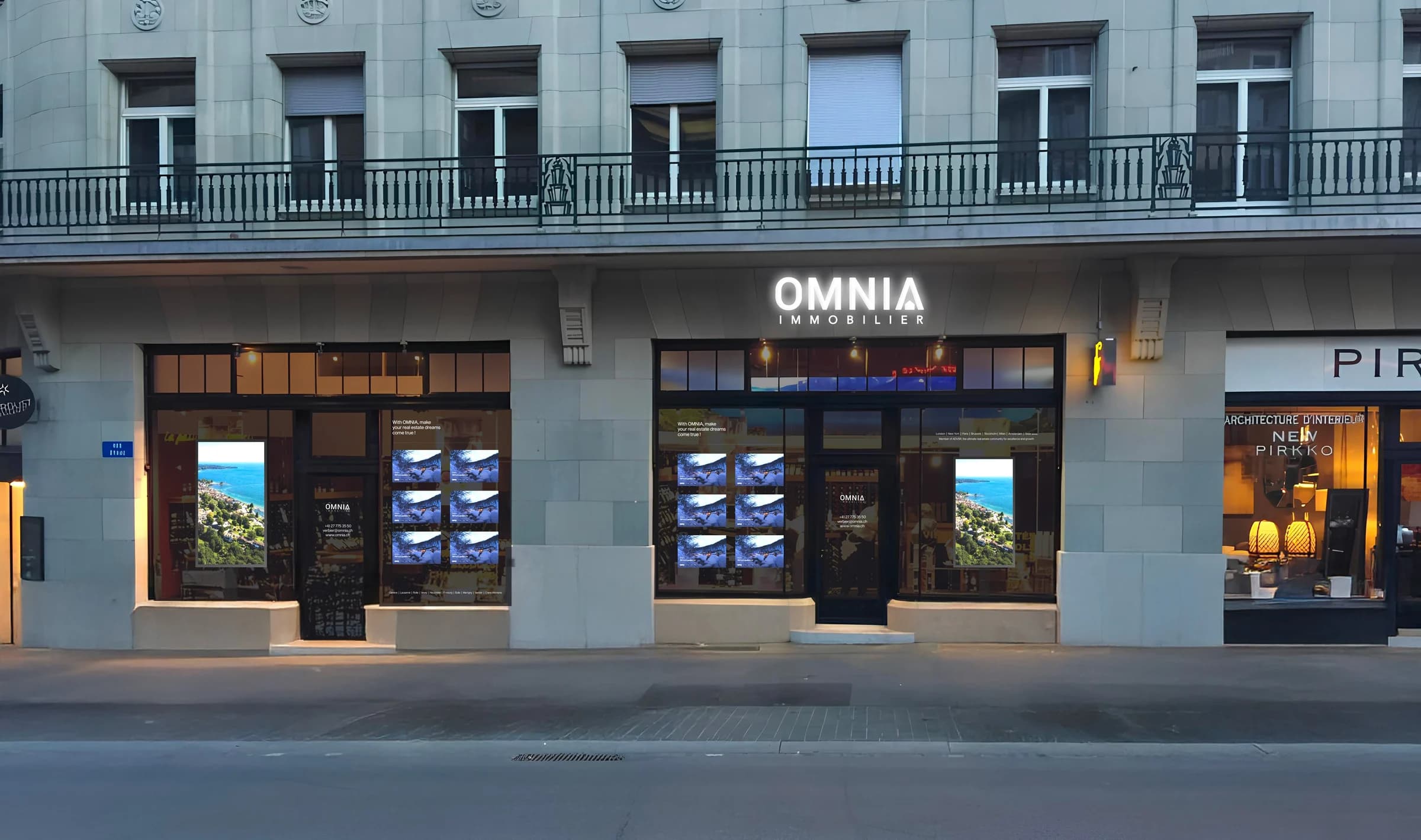 OMNIA storefront, central Lausanne