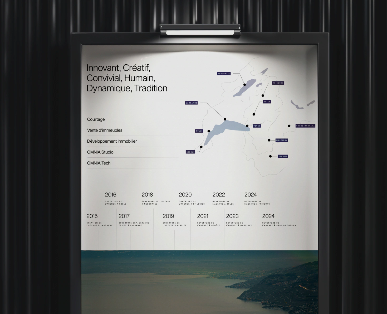 Agencies and timeline, poster
